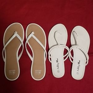 White summer sandals